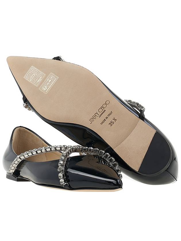 Women s Genevi Flat Shoes BOB BLACK CRYSTAL - JIMMY CHOO - BALAAN 5