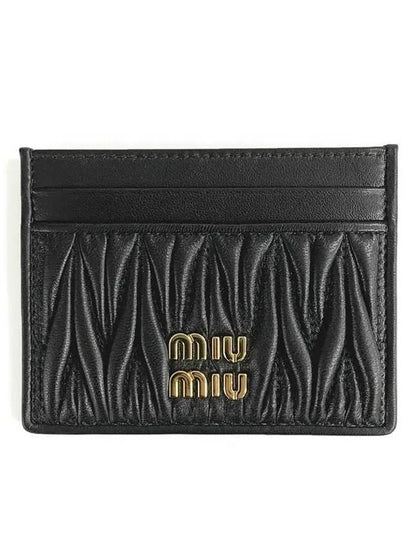 Matelasse Nappa Leather Card Wallet Black - MIU MIU - BALAAN 2