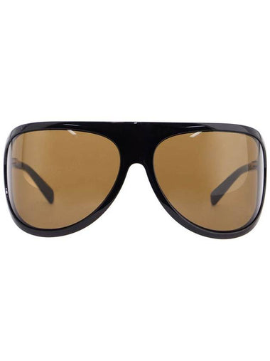 wraparound sunglasses black brown lenses uv protection 0mu a01s - MIU MIU - BALAAN 1