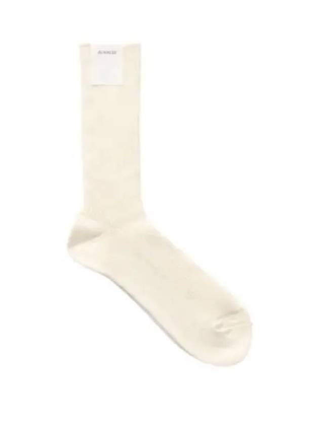 COTTON CASHMERE LOW GAUGE SOX IVORY A00S01SX Blend Socks - AURALEE - BALAAN 1