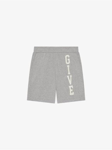 College Bermuda Cotton Shorts Grey - GIVENCHY - BALAAN 1