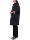 Women's Diamond Quilted Hoodie Single Coat Black - BURBERRY - BALAAN 5