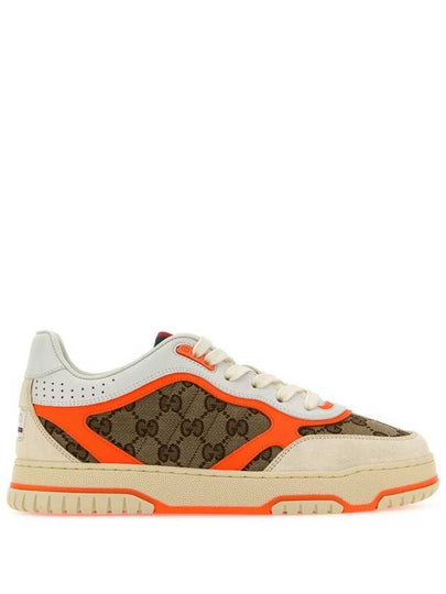 Men's Reweb Original GG Canvas Low Top Sneakers Beige Orange - GUCCI - BALAAN 2