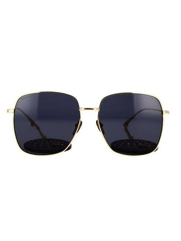 Eyewear Metal Chain Crystal Disco Ball Pendant Sunglasses Black Gold - GUCCI - BALAAN 1