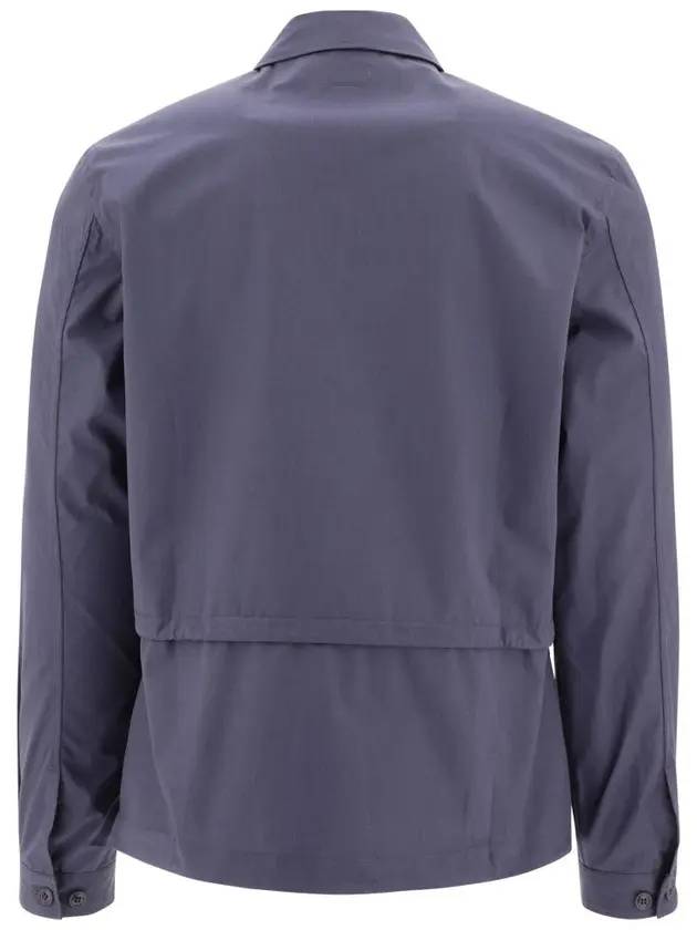 Metropolis Gabardine Zipper Long Sleeve Shirt Blue - CP COMPANY - BALAAN 3