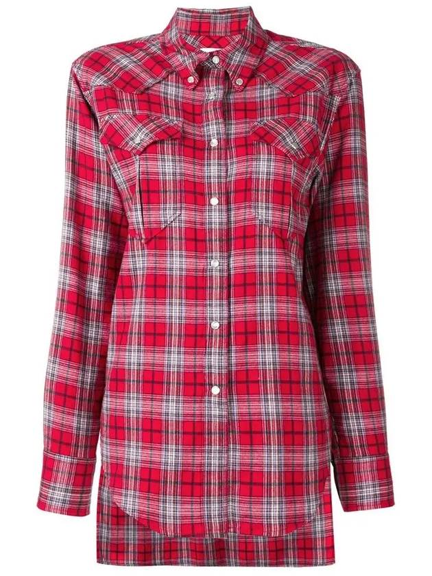 11Th Anniversary Divana Check Shirt Red - ISABEL MARANT - BALAAN 2