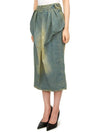 Denim Ruffle H-Line Skirt Dirty Wash - MAISON MARGIELA - BALAAN 5