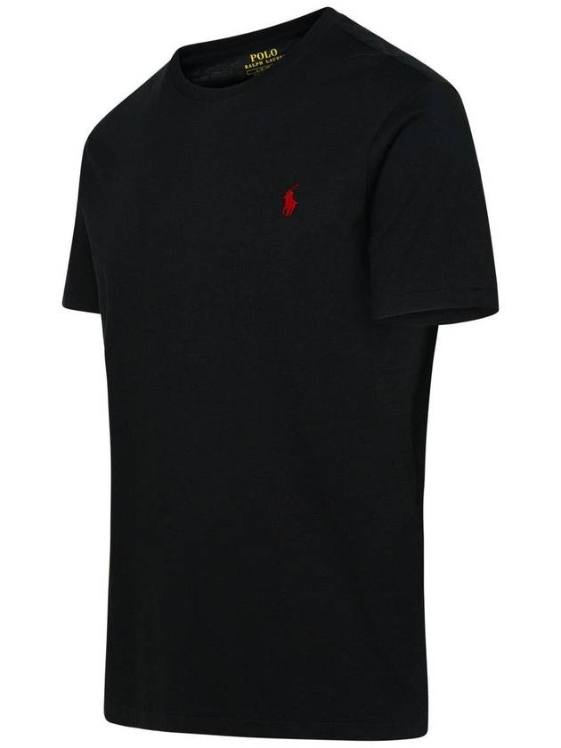 Men's Embroidered Pony Short Sleeve T-Shirt Black - POLO RALPH LAUREN - BALAAN 3