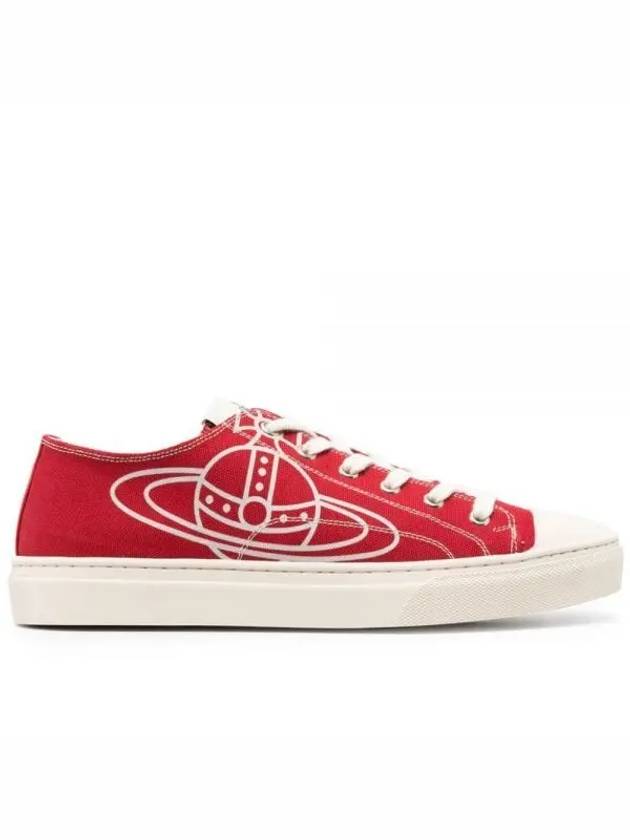 ORB Logo Low Top Sneakers Red - VIVIENNE WESTWOOD - BALAAN 2