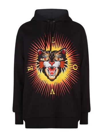 Angry cat embroidery hooded sweatshirt overfit 475531 X5U90 1032 - GUCCI - BALAAN 1