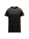 Arm Logo Crew Neck Cotton Short Sleeve T-Shirt Black - MONCLER - BALAAN 3