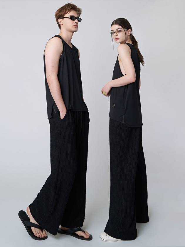 Pleated Wide Pants Black - ATHPLATFORM - BALAAN 2