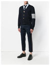 Milano Stitch 4 Bar Cardigan Navy - THOM BROWNE - BALAAN 5