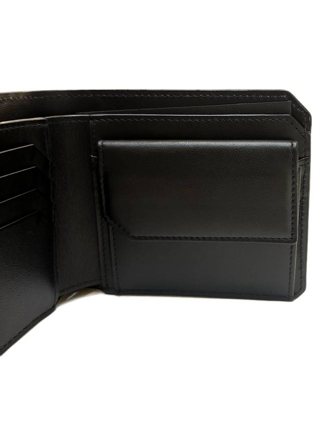 Metal Logo Leather Bifold Wallet Black - MONTBLANC - BALAAN 7