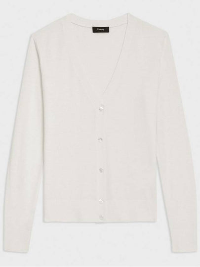 Fine Knit Wool Cardigan Ivory - THEORY - BALAAN 2