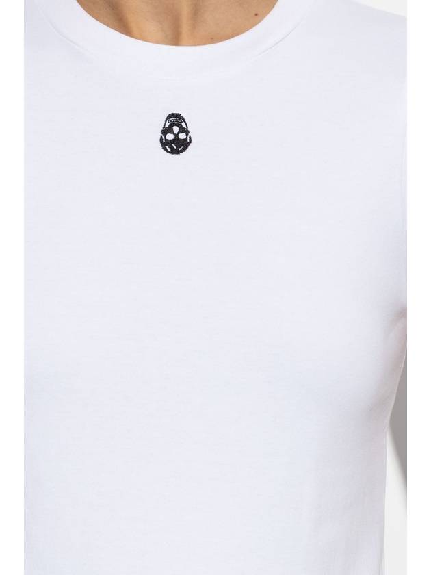 Alexander McQueen T-shirt With Embroidery, Women's, White - ALEXANDER MCQUEEN - BALAAN 5