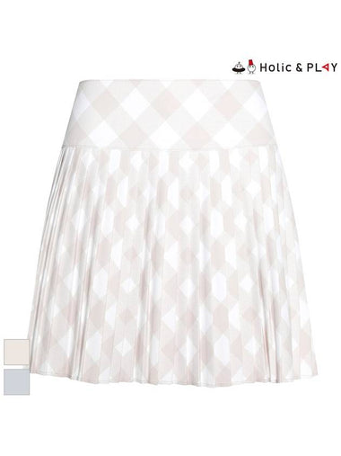 Window Check Print Mini Pleated CulottesHD2WCU006 - HOLIC&PLAY - BALAAN 1