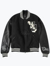 Letterman Striped Bomber Jacket Black - Y-3 - BALAAN 2