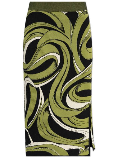 Diane Von Furstenberg Skirt With Pattern, Women's, Green - DIANE VON FURSTENBERG - BALAAN 1