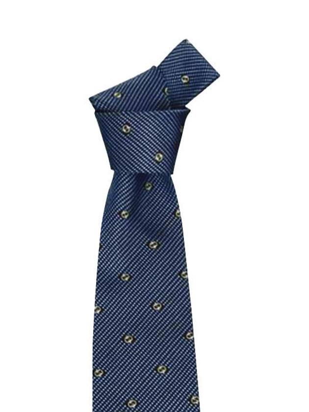 GG Interlocking Logo Silk Tie Black Navy - GUCCI - BALAAN 2