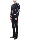 Sky Icon Merino Wool Cardigan Navy - THOM BROWNE - BALAAN 5