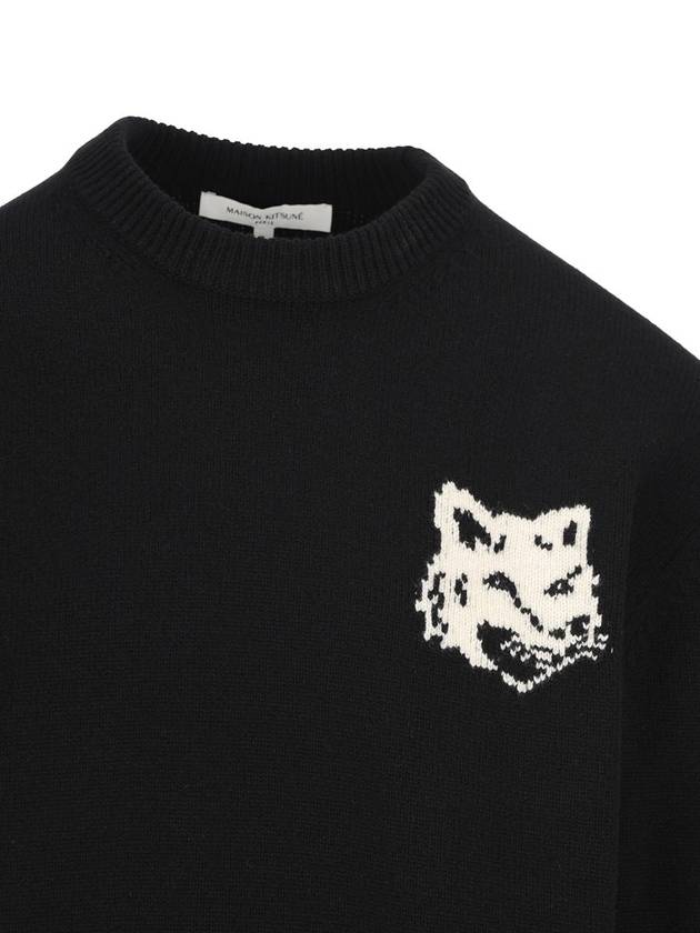 Fox Head Knit Top Black - MAISON KITSUNE - BALAAN 4