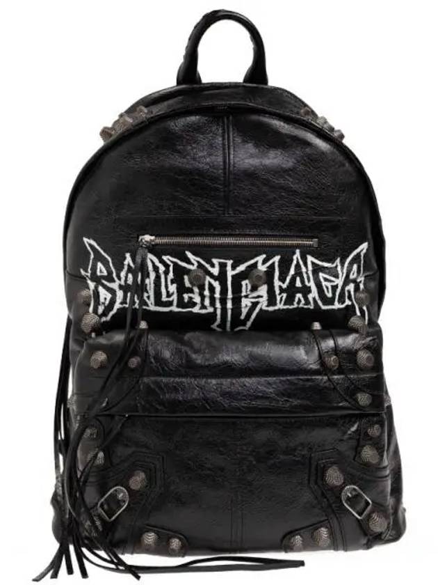 Le Cagole Leather Backpack Black - BALENCIAGA - BALAAN 2