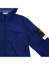 Men's Wappen Patch Naslan Watro Hooded Jacket Ultra Marine Blue - STONE ISLAND - BALAAN 5