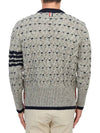 4 Bar Cable Knit Top Grey - THOM BROWNE - BALAAN 4