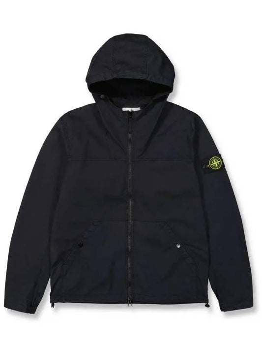 Stone Supima Cotton Hooded Jacket Navy 811510110 - STONE ISLAND - BALAAN 2