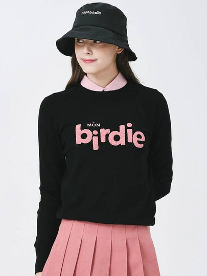 Graphic crew neck long sleeve knit BLACK - MONBIRDIE GOLF - BALAAN 2