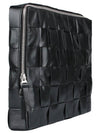 Intrecciato Woven Cassette Clutch Bag Black - BOTTEGA VENETA - BALAAN 4