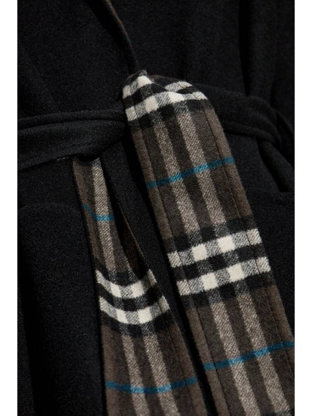 Check Reversible Tunbridge Wrap Wool Single Coat Black - BURBERRY - BALAAN 6