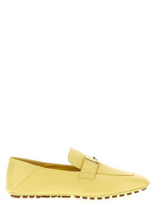 Baguette Leather Driving Shoes Yellow - FENDI - BALAAN 1