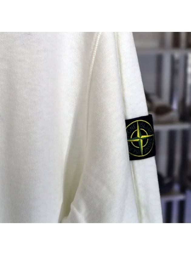 Cotton Crew Neck Sweatshirt White - STONE ISLAND - BALAAN 5