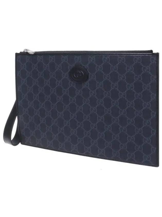 Interlocking G Clutch Bag Black - GUCCI - BALAAN 3