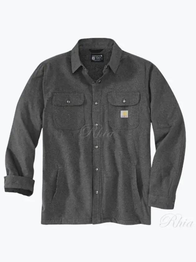 Relaxed fit flannel sherpa lined shirt JAC 105939 CRH jacket - CARHARTT - BALAAN 1