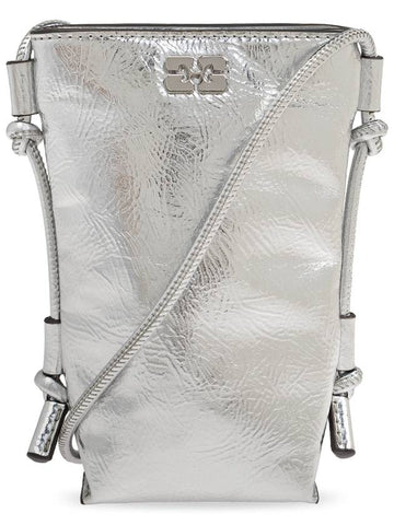 Ganni Shoulder Bag ‘Bou’, Women's, Silver - GANNI - BALAAN 1