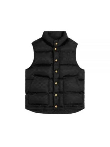 24 QUILTED BLOUSON JACKET IN MONOGRAM NYLON 2W987795W 38NO Triomphe patch down vest - CELINE - BALAAN 1