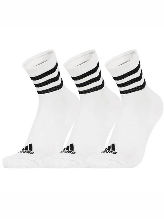 3S Cushion Mid Cut Socks 3 Pairs White - ADIDAS - BALAAN 3