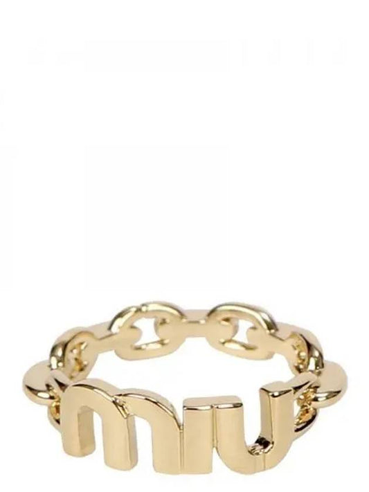 metal logo ring gold - MIU MIU - BALAAN 2