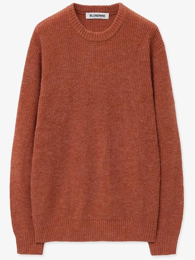 Crew neck rib knit sweater Melange range - BLONDNINE - BALAAN 3