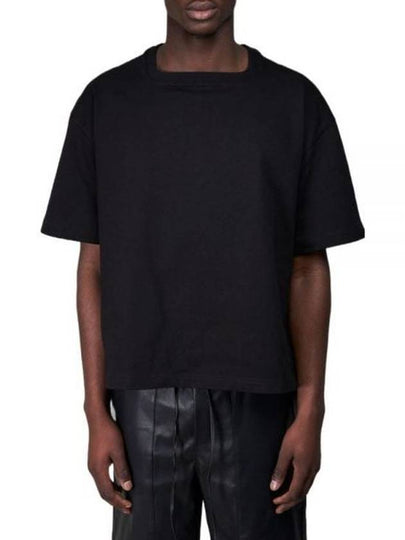 Relax Fit Heavy Jersey Short Sleeve T-Shirt Black - BOTTEGA VENETA - BALAAN 2