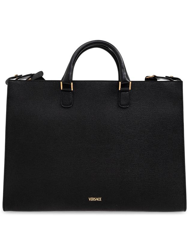 Versace Leather Briefcase ‘Medusa Biggie’, Men's, Black - VERSACE - BALAAN 3