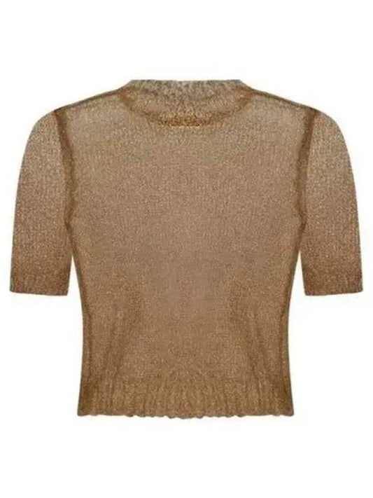 See through crew neck t shirt light brown S29HL0008M13005157 - MAISON MARGIELA - BALAAN 1