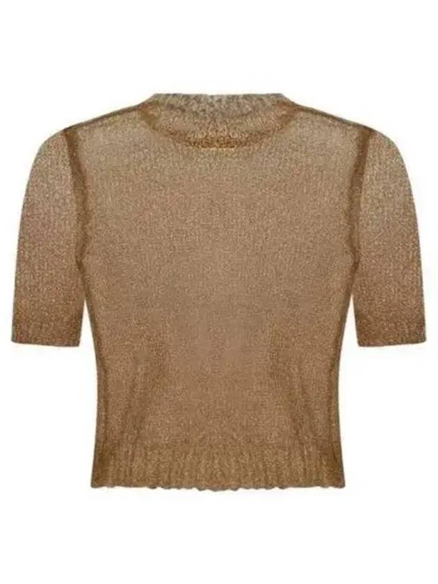 See-Through Crew Neck Short Sleeve T-Shirt Light Brown - MAISON MARGIELA - BALAAN 1