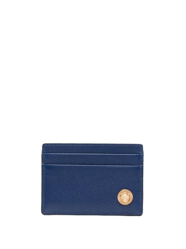 Circle Medusa Logo Two-tier Card Wallet Navy - VERSACE - BALAAN 1