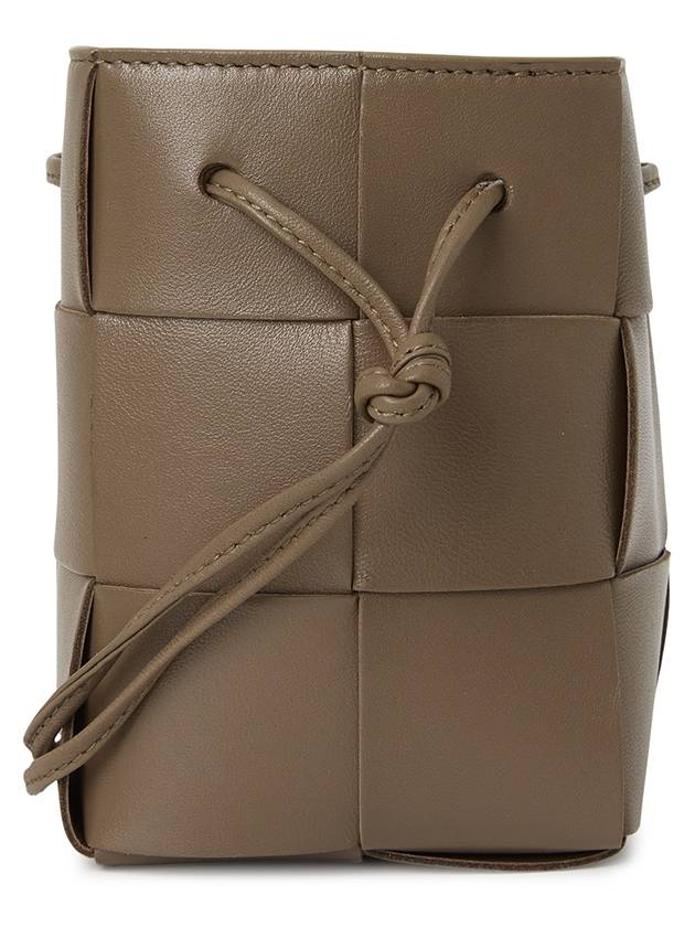 Intrecciato Cassette Small Bucket Bag Taupe Grey - BOTTEGA VENETA - BALAAN 3