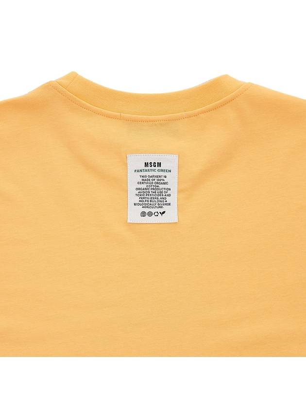 Fantastic Green Logo Short Sleeve T-Shirt Orange - MSGM - BALAAN 8