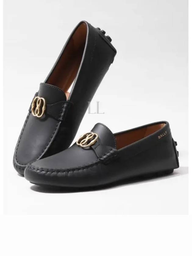 Kinsley Leather Loafers Black - BALLY - BALAAN 2